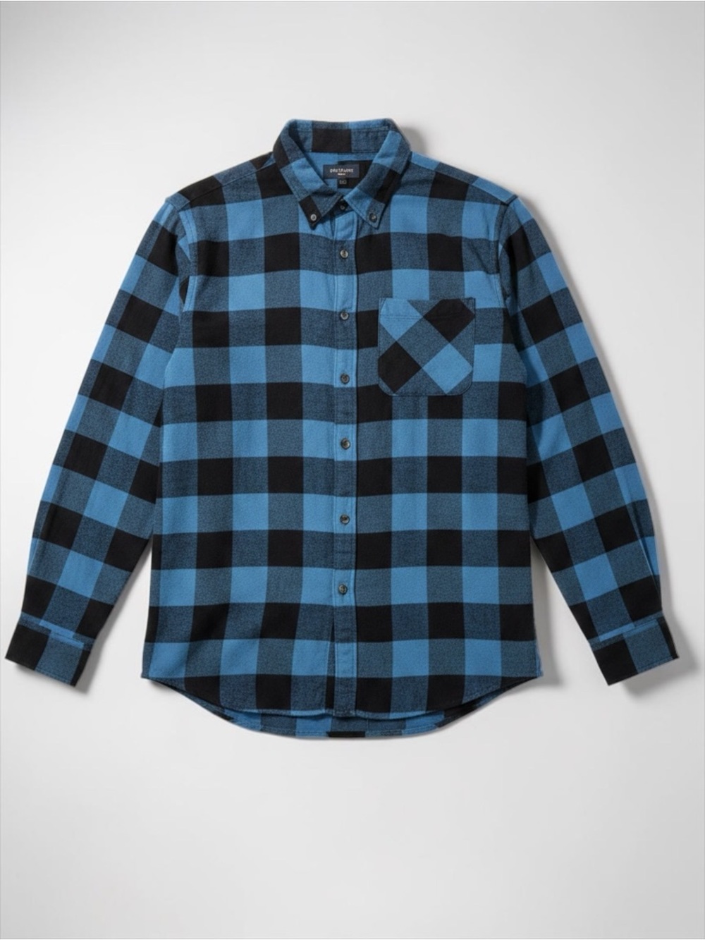 Magellan Outdoors Blue Buffalo Plaid Flannel Shirt XXL